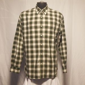 Timberland mens casual shirt plaid large green